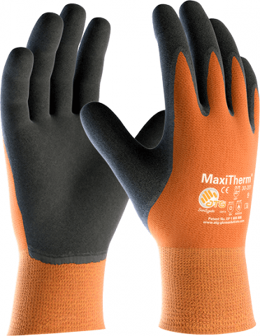 ATG MAXITHERM SAFETY GLOVES CUT LEVEL B, KNITWRIST PALM COATED, SIZE 6
