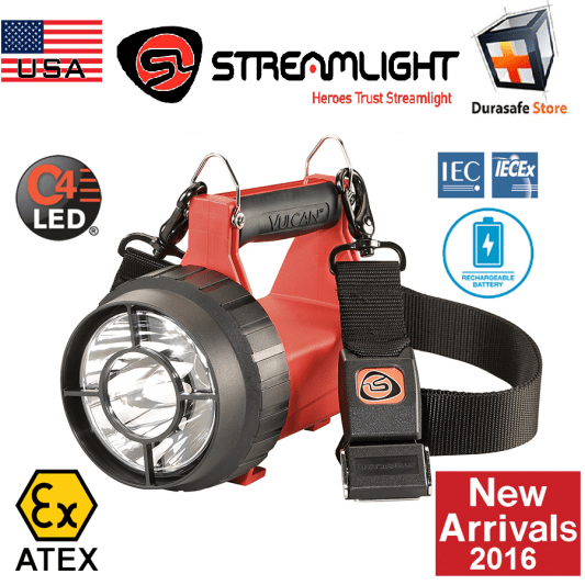 Streamlight Vulcan Led – Atex Zone 2 Approved. Includes Quick-Release Shoulder Strap, Ac/Dc Chargers And Rack