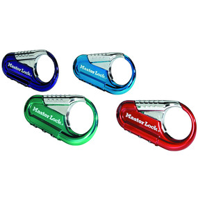 MASTER LOCK SET YOUR OWN COMBINATION BACKPACK LOCK; ASSORTED COLORS (SET OF 4)