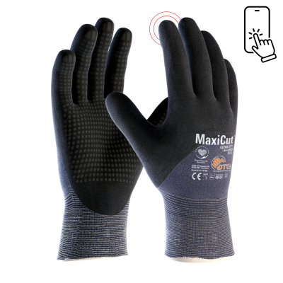 Atg Maxicut Ultra Safety Glove Cut Level C, Cut 3, 3/4 Coated Knit Wrist, Size 9