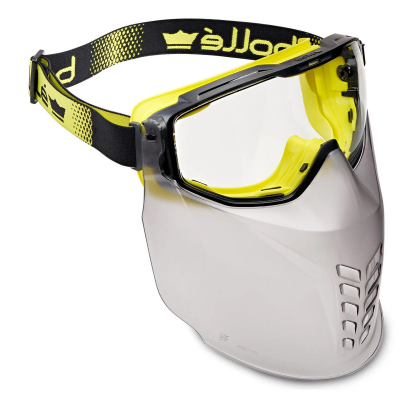 BOLLE UNIVERSAL GOGGLE SAFETY PC CLEAR PLATINUM TOP BOTTOM INDIRECT VENTED