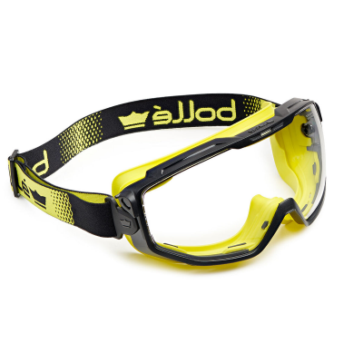 BOLLE UNIVERSAL GOGGLE SAFETY PC CLEAR PLATINUM TOP BOTTOM INDIRECT VENTED