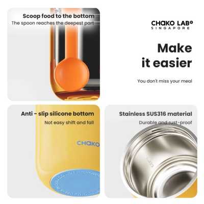 CHAKOLAB 450ML BAOBAO THERMOS CUP PINK ORANGE 620344