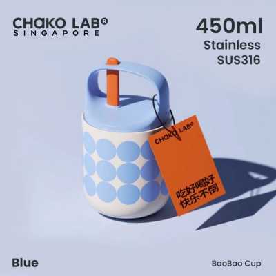 CHAKOLAB 450ML BAOBAO THERMOS CUP BLUE WHITE 620313