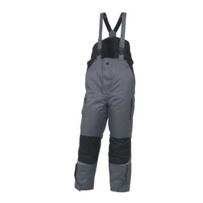 DELTAPLUS ICEBERG PU-COATED POLYESTER OXFORD COLD STORAGE DUNGAREES GREY, SZ L (ICEBEGRGT)