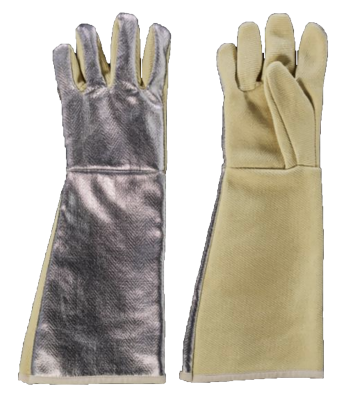 GIORDANI FINGER GLOVES WITH PALM & SLEEVE IN ARAMID FABRIC, SOFT ALUMINIZED BACK, 50 CM