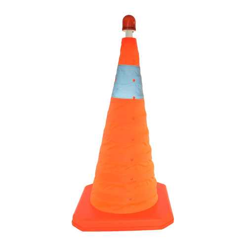 YSH COLLAPSIBLE TRAFFIC CONE 58 – 60CM EXPANDABLE WITH LED