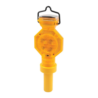 HEX TYPE WARNING LIGHT (FLASHING/REVOLVING LAMP) FOR SAFETY CONES WITH SOLAR