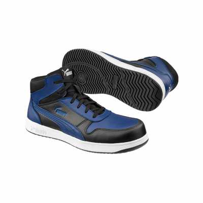 PUMA SAFETY FRONTCOURT BLUE/BLK MID S3PL ESD FO HRO SR, UK SZ 6/39 (4051428109543)