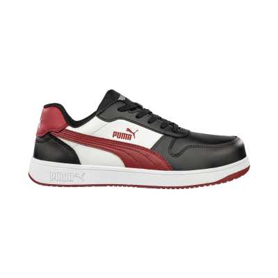 PUMA SAFETY FRONTCOURT BLK/WHT/RED LOW S3PL ESD FO HRO SR, UK SZ 10.5/45 (4051428109741)