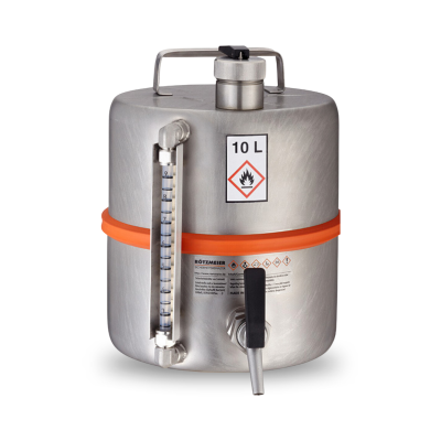 ROTZMEIER SAFETY BARRELS 10L WITH TAP ¾", SEPARATE VENTILATION AND CONTENT LEVEL INDICATOR