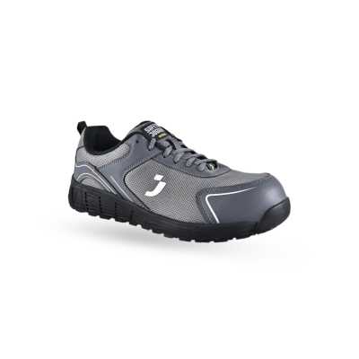 SAFETY JOGGER AAK LOW CUT SAFETY SHOES, S1P LOW S1 PS SR ESD FO HRO, GREY, UK SZ 3.5/36