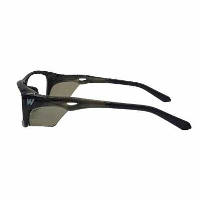 SRX WORKSAFE ATOM, CLEAR FRAME W SIDE SHIELD, CLEAR TEMPLE, GREY TEMPLE TIP, CLEAR HC LENS