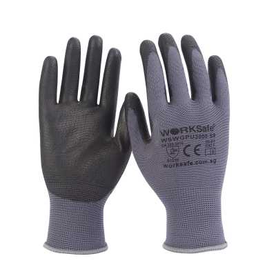 WORKSAFE NYLON/PU EN388 2016 CUT 1 GLOVES DY, SIZE 7 (12PRS/10BAGS/CTN)