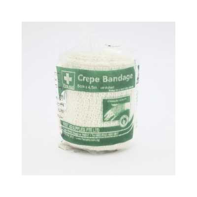 FIRST AID CREPE ELASTIC BANDAGE 5CM X 4.5M HEAVY DUTY